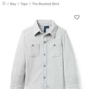 Janie and Jack Light Gray Button Down Shirt